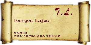 Tornyos Lajos névjegykártya
